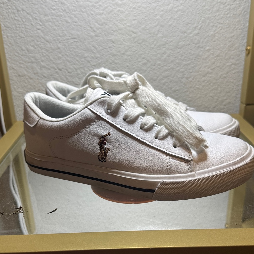 Polo by Ralph Lauren White Kids Leather Sneakers